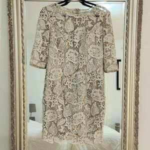 Grace Karin Silver Floral Lace Dress